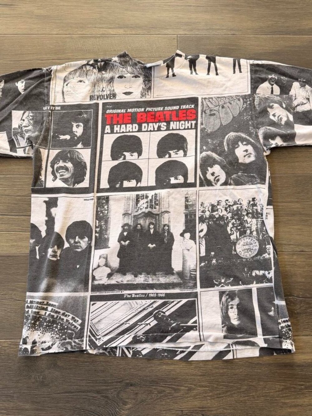 American Vintage Beatles Album Covers Collage Tee